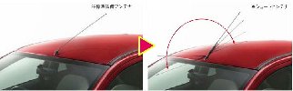 新型ミラージュ用ショートアンテナ